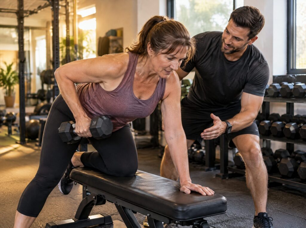 Personal Training mit Kurzhanteln