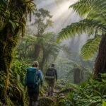 Wandernde im Nebelwald von Celaque