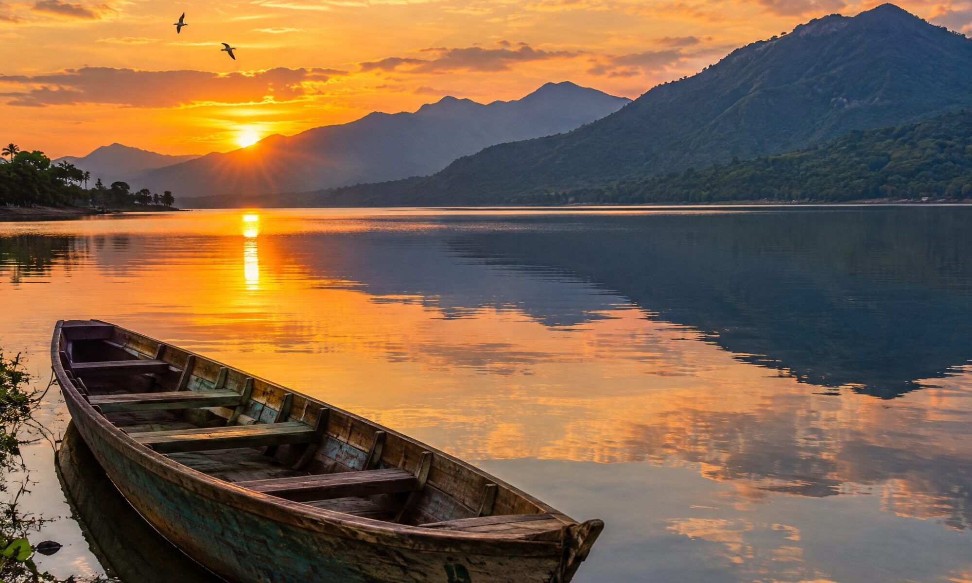 Lago de Yojoa bei Sonnenuntergang
