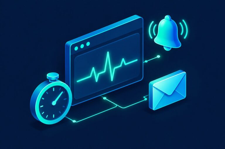 Illustration: Verfügbarkeitsüberwachung mit Alarm